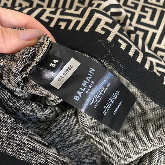 Balmain MONOGRAM JACQUARD WOOL BLEND SWEATER XS  like New - Picture 6 of 6